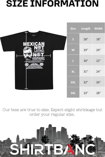 Vista 4 de ShirtBANC Mexicano no latino Emiliano Zapata camisa Cool Mexico Tee