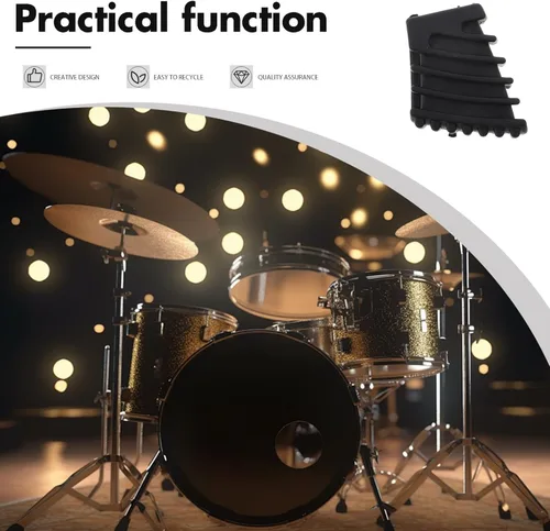 Vista 3 de 3pcs Drum Stand Rubber Feet Anti Slip Leg Protector Replacement