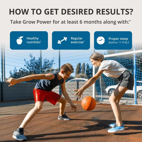 Vista 6 de Grow Power - Potente fórmula de crecimiento de altura para niños (10 +) y adolescentes, apoya el crecimiento saludable de la altura, la salud