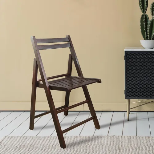 Vista 6 de Casual Home Juego de 2 sillas plegables de madera - Espresso