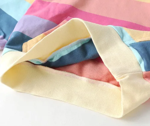 Vista 5 de Julerwoo Sudaderas de algodón para niñas con cremallera completa, con estampado de arcoíris y unicornio, 2-12 años