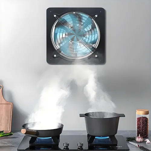 Vista 2 de Extractor de cocina de 4 pulgadas, ventilador de ventilación de ático montado en la pared de 20 W, 140 m³/h, con controlador de velocidad variable