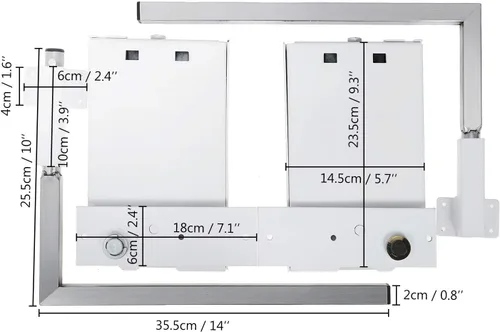 Vista 2 de Kit de bricolaje de resortes de montaje de pared para cama Murphy Happybuy, mecanismo de resortes de pared de montaje horizontal de alta resistencia