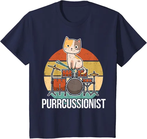 Vista 89 de Funny Percussion Drummer Drumming Drums Saying I Kitten Cat Camiseta, Negro, S