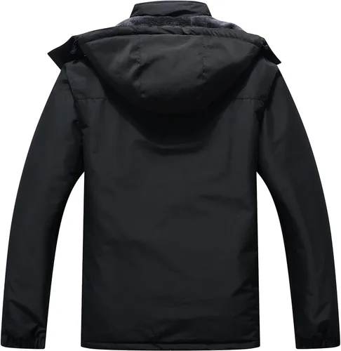 Vista 2 de Chaqueta de esquí impermeable para hombre, abrigo de invierno cálido con capucha, rompevientos, montaña, nieve