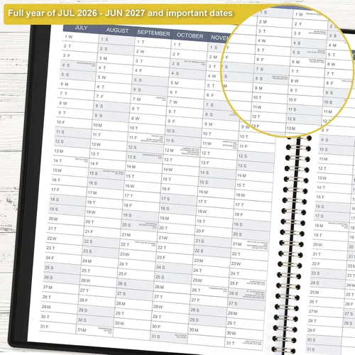 Vista 5 de Libro de citas 2026-2027 - Planificador de citas, julio de 2026 - junio