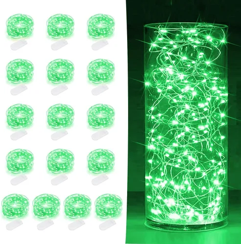 Vista 13 de SOCO Paquete de 12 luces de hadas que funcionan con pilas, 7 pies 20 luces LED de tarro de masón, impermeables, Fireflynew