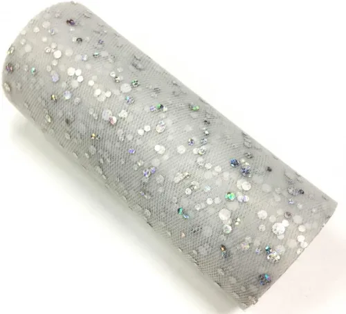 Vista 25 de Rollo de tul con lentejuelas con purpurina, decoración de boda, suministros de organza para fiestas de cumpleaños, carrete de tela, vestido tutú