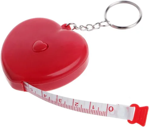 Vista 6 de Llavero Regla retráctil portátil en forma de corazón Cinta métrica 4.9 ft