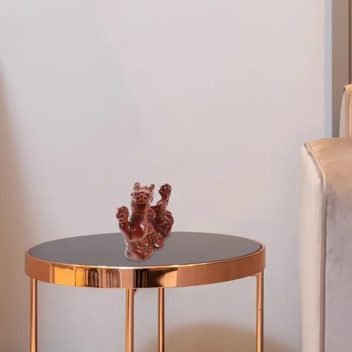 Vista 7 de Estatua de dragón chino de Feng Shui, escultura de madera de dragón, escultura de 3.9 in, figuras de animales de madera tallados pequeños, figuras