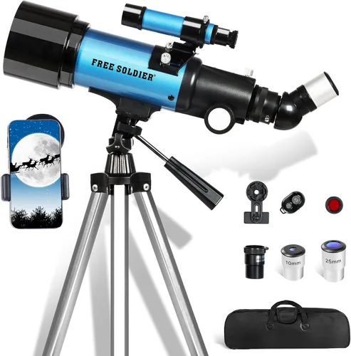 Vista 16 de Telescopio para adultos Astronomía 2.756 in Apertura 11.811 in Longitud focal Telescopio astronómico portátil para principiantes mayores de 8 años