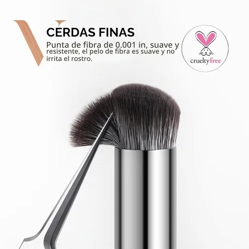 Vista 3 de DUcare Cepillo corrector para debajo de los ojos, cepillo angulado pequeño V01
