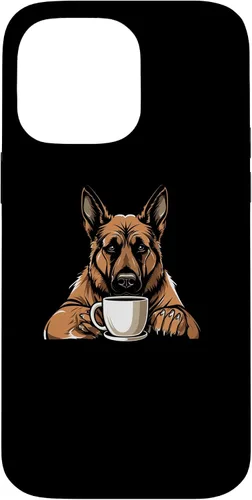 Vista 10 de iPhone 16 Dog Breed Coffee - German Shepherd Case