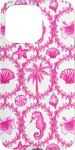 Vista 28 de Funda rosa hawaiana para iPhone 16 Coastal Nieta Coco Girl Preppy