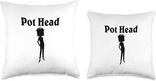 Vista 3 de Instant Pot Head Funny Almohada de tiro 18x18, multicolor