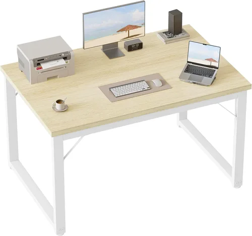 Vista 92 de Mericonia Escritorio para computadora, escritorio de juegos para espacios pequeños, mesa de estilo moderno y simple para oficina en casa, mesa