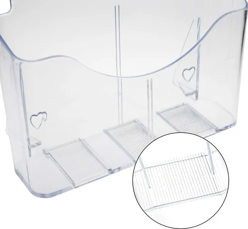 Vista 4 de Yarlung Paquete de 2 soportes acrílicos para folletos, 8.5 x 11 pulgadas, soporte de exhibición transparente para escritorio o pared, organizador