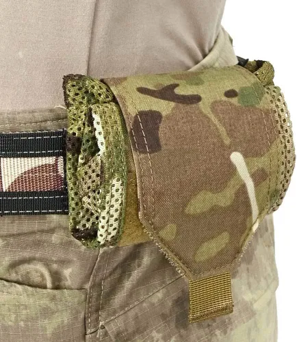 Vista 12 de SABADO Bolsa táctica Molle de malla de malla para cinturón con cordón, plegable, flexible, duradera, con gancho y bucle, se despliega con una