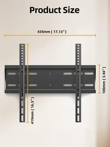 Vista 8 de IWORKBOARD 43 50 55 pulgadas Montura de pared para TV de perfil bajo fija para LED/LCD de 24-65 pulgadas y televisores planos/curvados, soporte