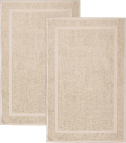 Vista 10 de COTTON CRAFT Tapete para bañera – Azulejo esculpido, 100% algodón, ultra absorbente, de baja pelusa, 1000 GSM, tapete de baño de lujo – Alfombra