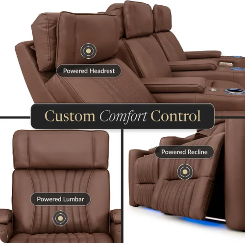 Vista 8 de Seatcraft Valore Asiento de cine en casa Tabaco Sillón Individual