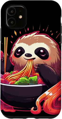 Vista 8 de Sloth Eating Ramen Japanese Noodles Soup Kawaii Case for iPhone 17