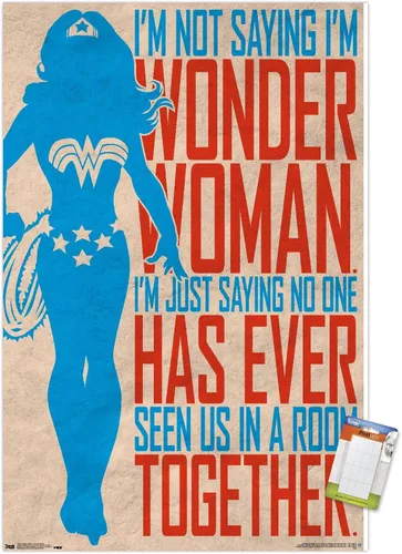Vista 12 de Trends International DC Comics - Póster de pared de identidad secreta, Mujer Maravilla, 14.725 x 22.375 pulgadas, versión enmarcada de madera
