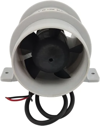 Vista 2 de ISURE MARINE Ventilador en línea de 3 pulgadas, soplador silencioso de 12 V soplador de aire de sentina marina para circulación de aire
