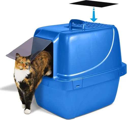 Vista 6 de Paquete de 10 filtros de repuesto para caja de arena para gatos, insertos de filtro de olor de carbón activado, compatible con bandeja para gatos