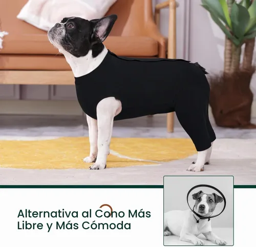 Vista 3 de Kuoser Traje de Cirugía para Perro Hembra Esterilización Macho Castración, Manga de Pierna de Perro para Dejar de Lamer Enterizo Suave para Perro