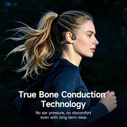 Vista 4 de Auriculares de conducción ósea Bluetooth 6.1 Oreja abierta IPX7 Negro