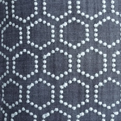 Vista 73 de The HomeCentric Funda de almohada con cremallera, funda de cojín azul de 12 x 12 pulgadas, funda de cojín de algodón bordado para sofá, diseño