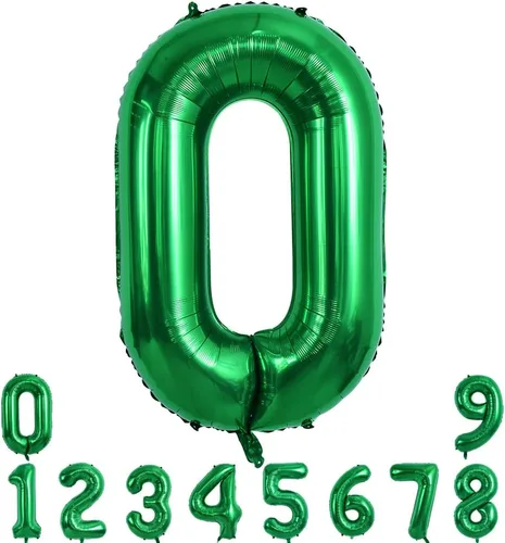 Vista 100 de Globos de números grandes, negros, de 40 pulgadas