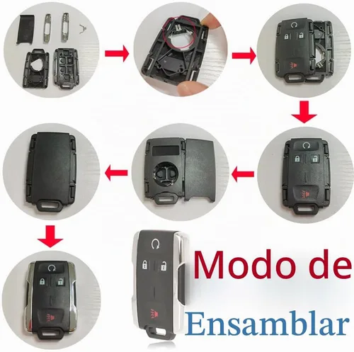 Vista 5 de MechanMagic Funda de repuesto para llavero Chevy Colorado Silverado GMC Canyon Sierra 2014 2015 2016 2017 2018 2019 2020 2021 2022 2023 Control