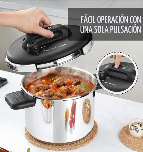Vista 2 de KOCH SYSTEME CS Olla a presión de acero inoxidable 4.2QT, Olla de Presion