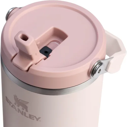 Vista 2 de STANLEY IceFlow 2.0 - Vaso con pajita, 40 onzas, cuarzo rosa Cuarzo rosa 2.0