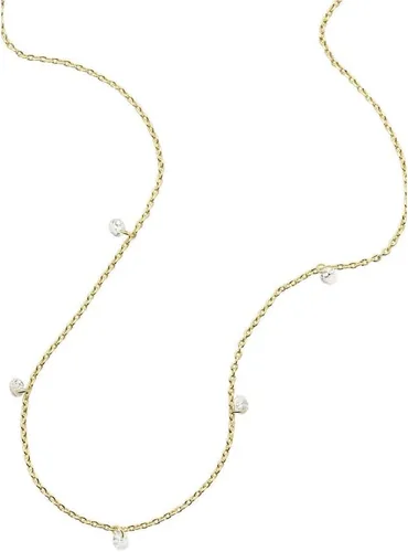 Vista 3 de Fossil - Collar con colgante de acero inoxidable en tono dorado para mujer