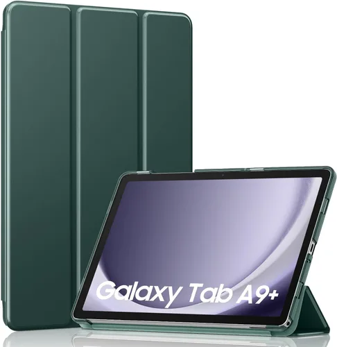 Vista 71 de MoKo para Galaxy Tab A9 Plus/A9+ Funda de 11 pulgadas 2023, funda de PC delgada con soporte y parte trasera translúcida para Galaxy Tab A9 Plus