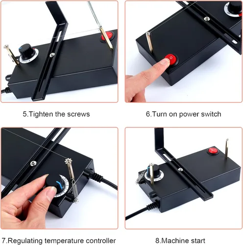Vista 5 de Heat Cutting Tool - Electric Hot Ribbon Cutter - 0-700 Adjustable for Webbing & DIY Rope Craft -Usemaquina para cortar liston - US Plug