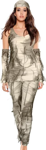 Vista 3 de Disfraz de momia para mujer, disfraz místico para Halloween, fiesta de cosplay