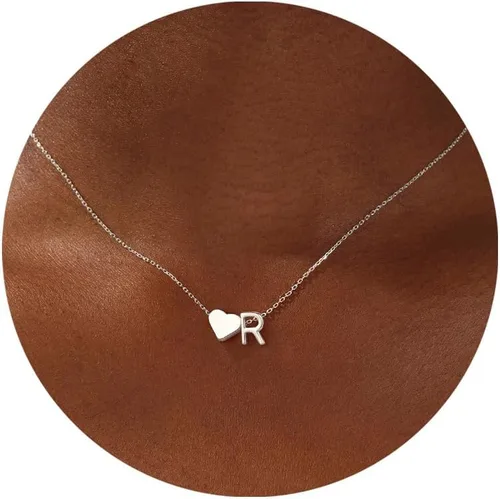 Vista 22 de Turandoss Mothers Day Gifts for Mom Wife - Dainty 18K Gold Plated Heart Initial A-Z Pendant Necklace Trendy Jewelry Heart Necklaces Birthday Mothers