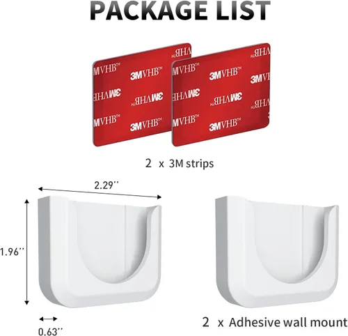 Vista 6 de Blink Mini Mount, soporte de pared resistente adhesivo duradero para Blink Mini cámara interior, sin taladros, sin tornillos, decora sin daños