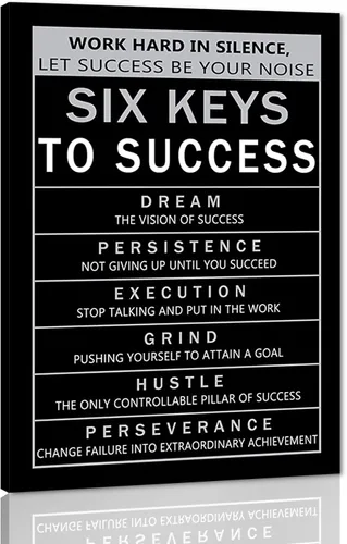 Vista 22 de Arte de pared motivacional Zero Talent Required - Póster de 10 claves del éxito, impresiones con citas positivas, decoración inspiradora de pared