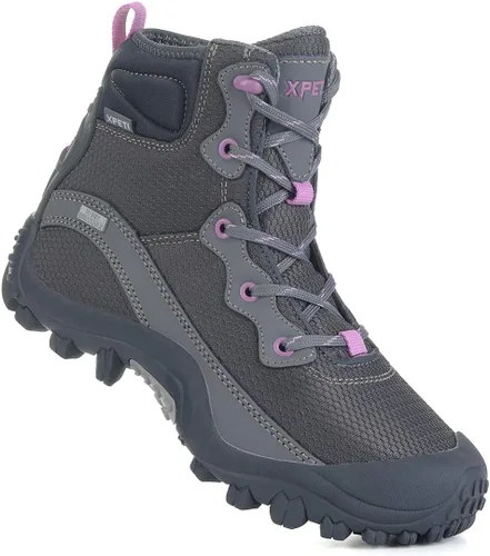 Vista 3 de Skenary Dimo Botas de senderismo para mujer, zapatos de caminar impermeables mediados