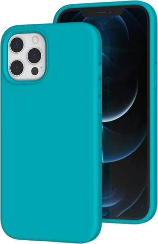 Vista 149 de Funda de silicona líquida compatible con iPhone 12 Pro Max 6.7 pulgadas, funda de gel de protección completa con forro de microfibra, funda