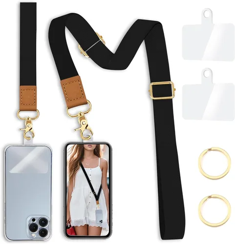 Vista 44 de Yonlevres Cordón para Teléfono con Correa de Muñeca Cruzada, Cordón para Teléfono Celular Be Kind para Alrededor del Cuello, Correa Ajustable