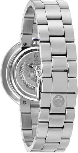 Vista 3 de Bulova Reloj de acero inoxidable con esfera de diamantes para mujer