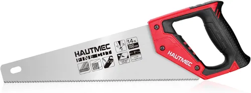 Vista 11 de HAUTMEC X-Sharp HT0295 - Sierra de mano profesional de 14 pulgadas, sierra de mano pequeña de corte transversal de 12 TPI con dientes de triple