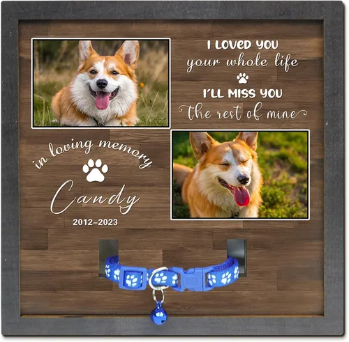 Vista 8 de Regalos conmemorativos para perros y gatos, marco de fotos conmemorativo de mascotas, regalos para amantes de las mascotas, letrero personalizado