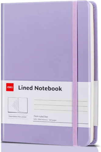 Vista 11 de deli Paquete de 6 cuadernos Moleskine con rayas azules para el trabajo, cuadernos A5 (5.5 x 8.3 pulgadas), 160 páginas de tapa dura, cuadernos